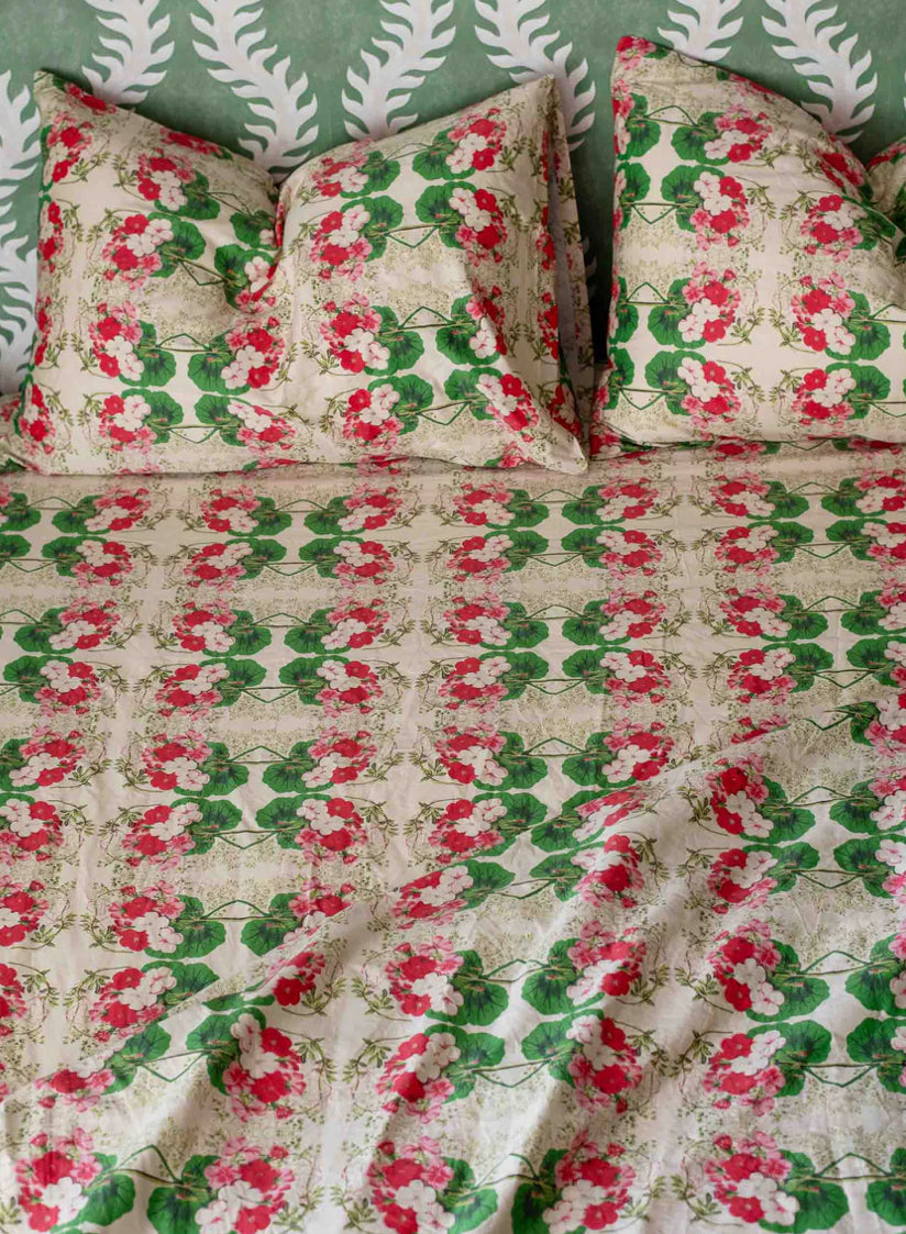 Pelargonium Cotton Sheet Set