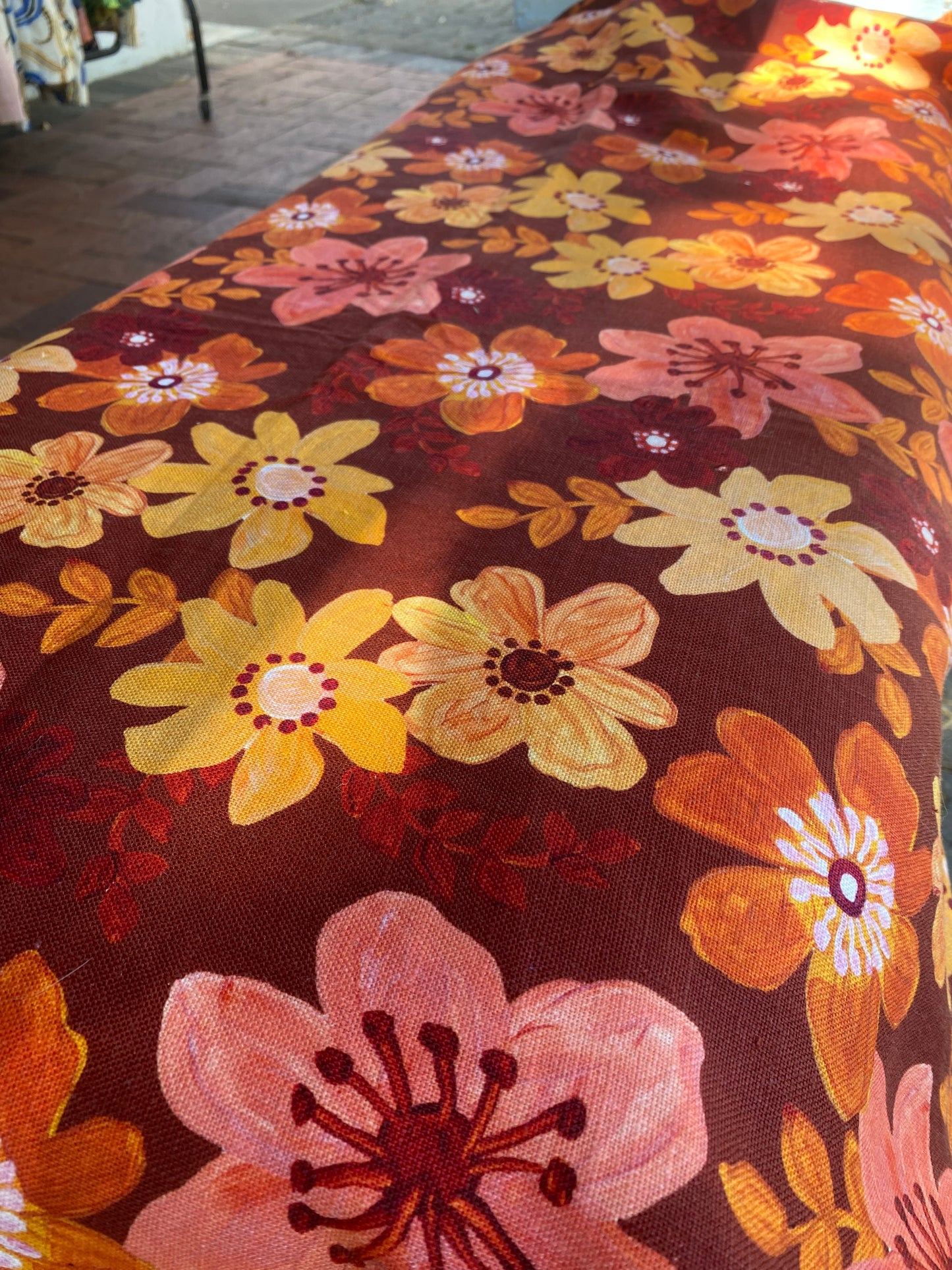 Bonnie and Neil Burgundy Floral Tablecloth
