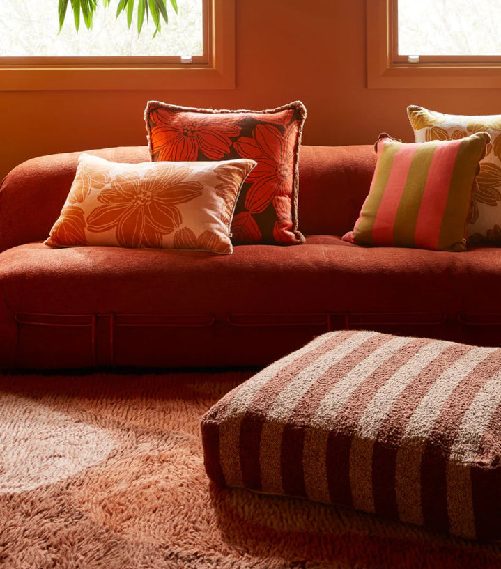 Bonnie and Neil Boucle Stripe Floor Cushion