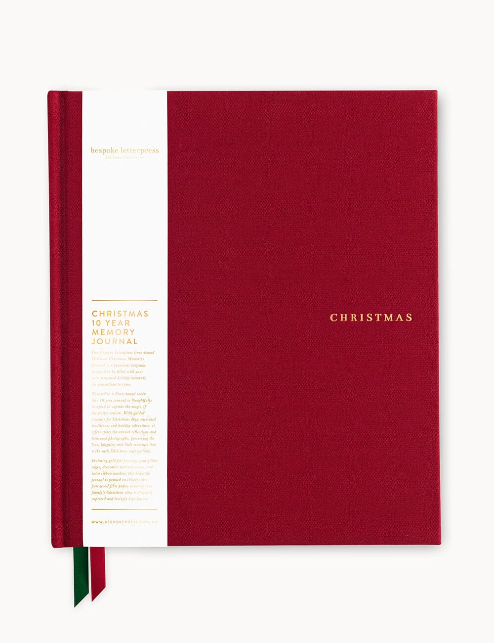 Bespoke Heirloom 10 Year Christmas Journal