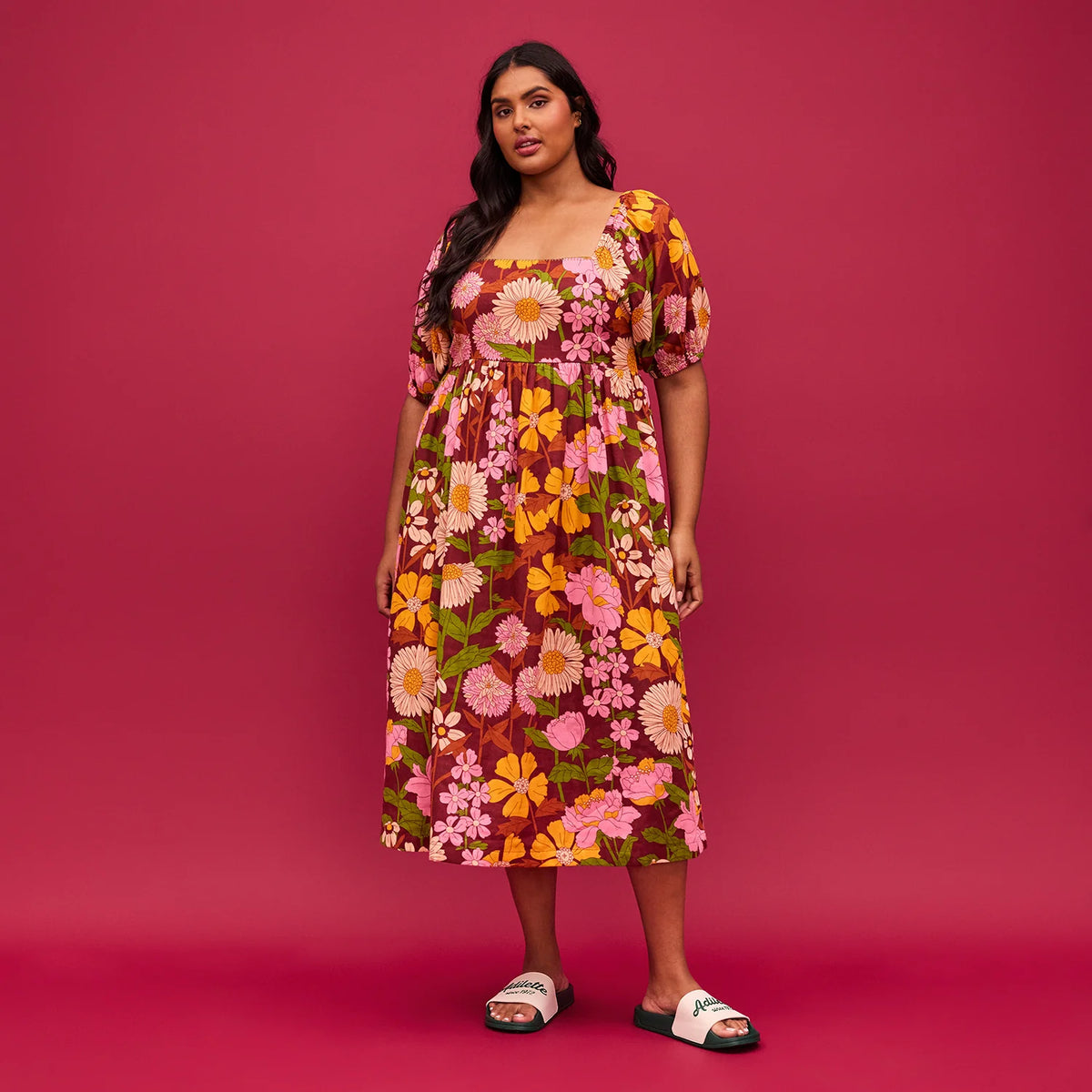 Sage and Clare Benita Puff Sleeve Maxi Dress