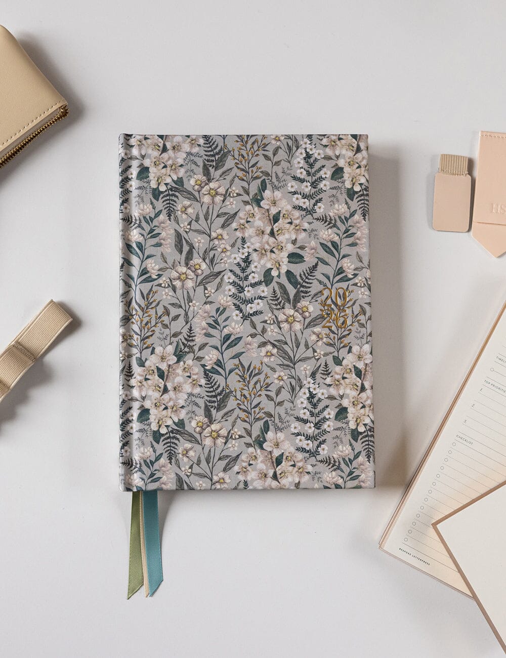 Bespoke Desktop 2026 Planner - Ivory Garden