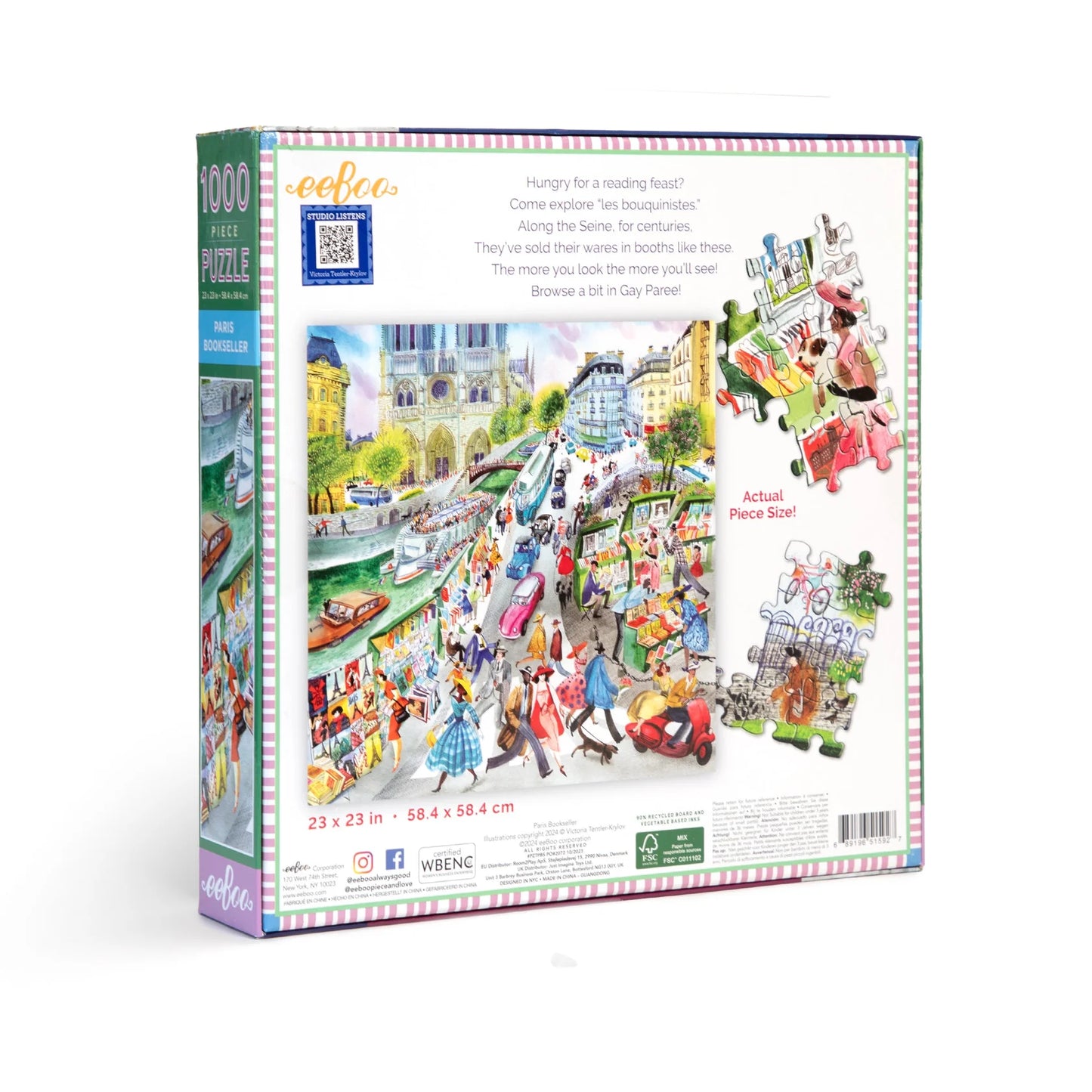 Eeboo 1000 piece puzzle - Paris Bookseller