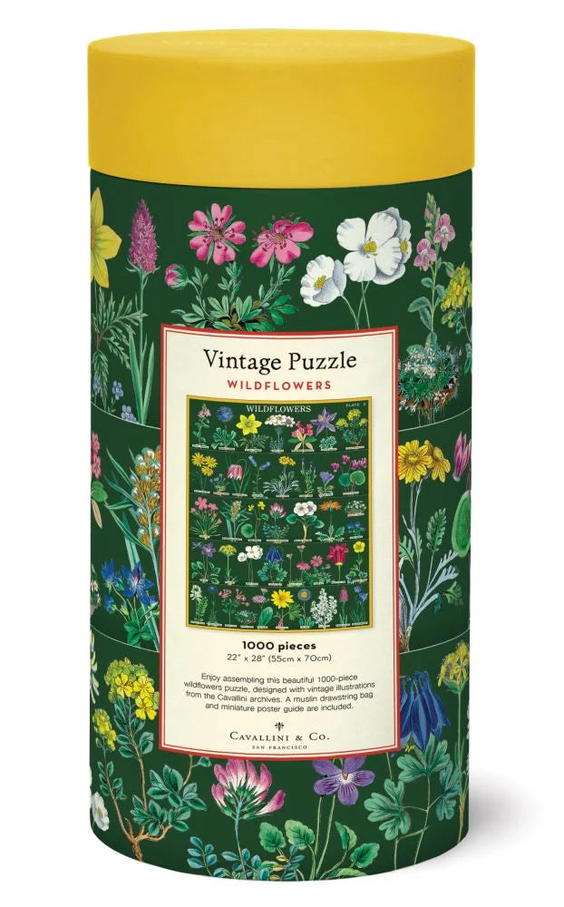 Cavallini Vintage Puzzle 1000 pieces - Vintage Wildflowers 2