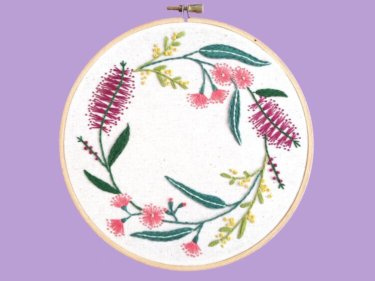 Lily Upton Australian Natives Wreath Stitch Kit