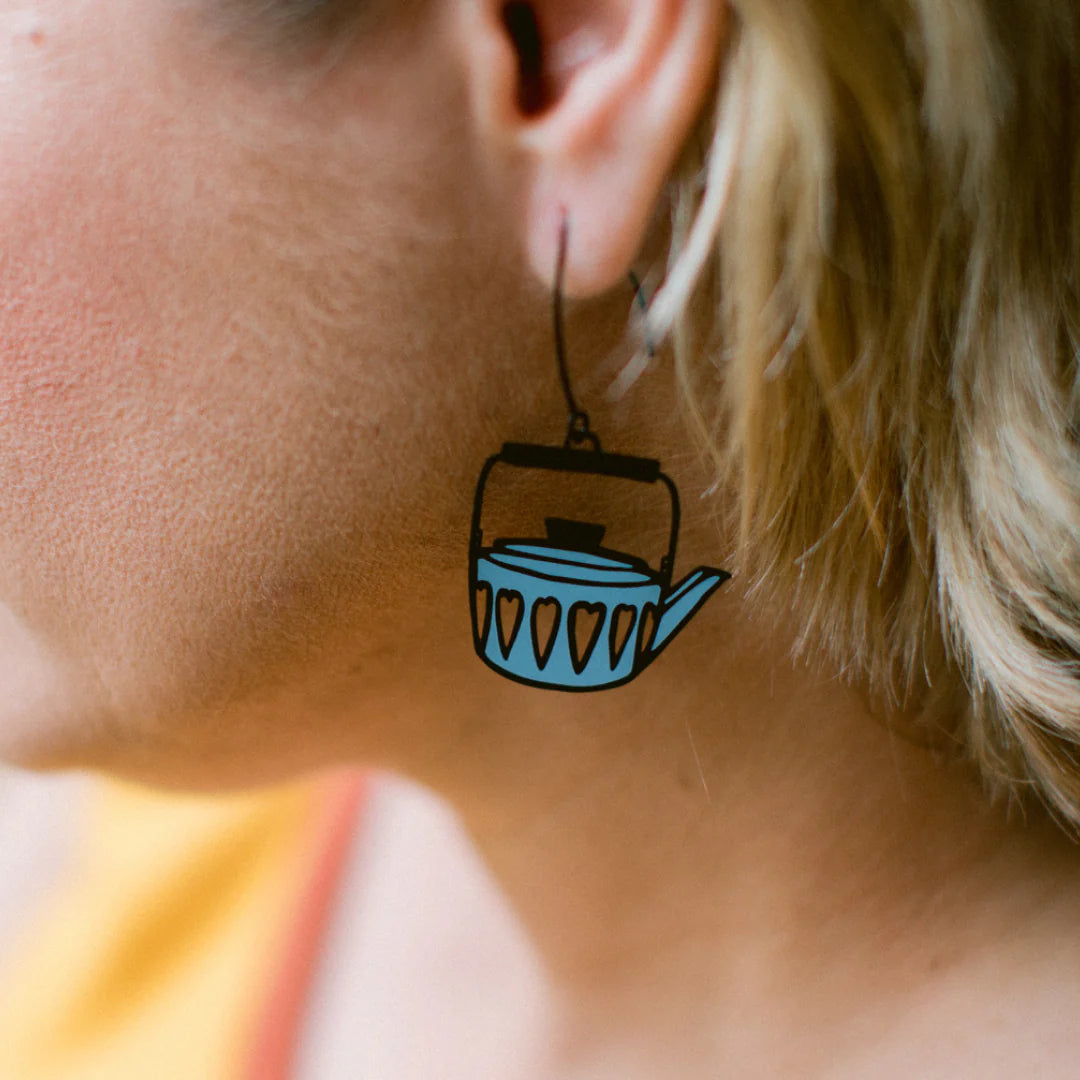 Denz Scandi Tea Pot Earrings - various colours