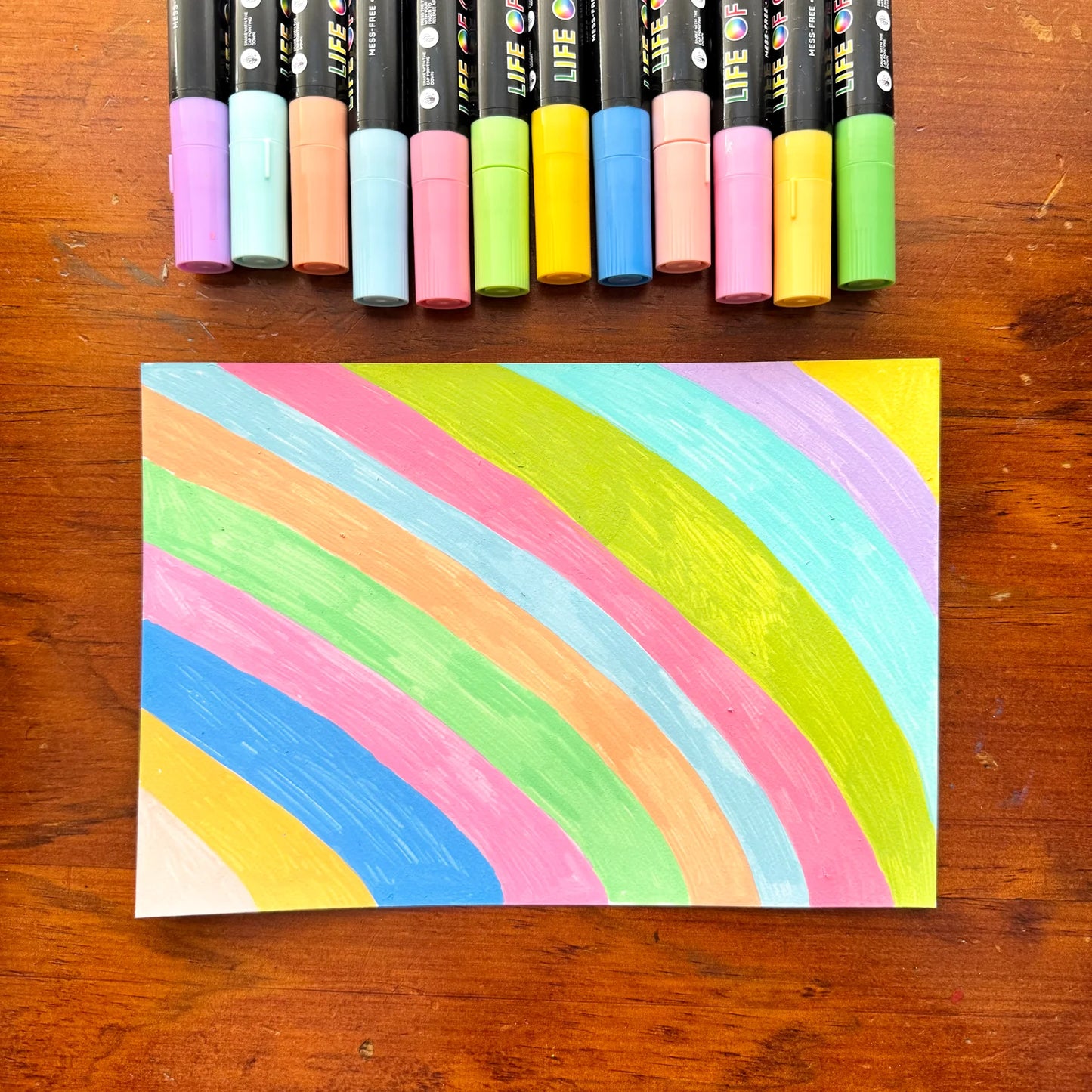Life of Colour - Pastel Dreams 3mm Medium Tip Acrylic Paint Pens - Set of 12