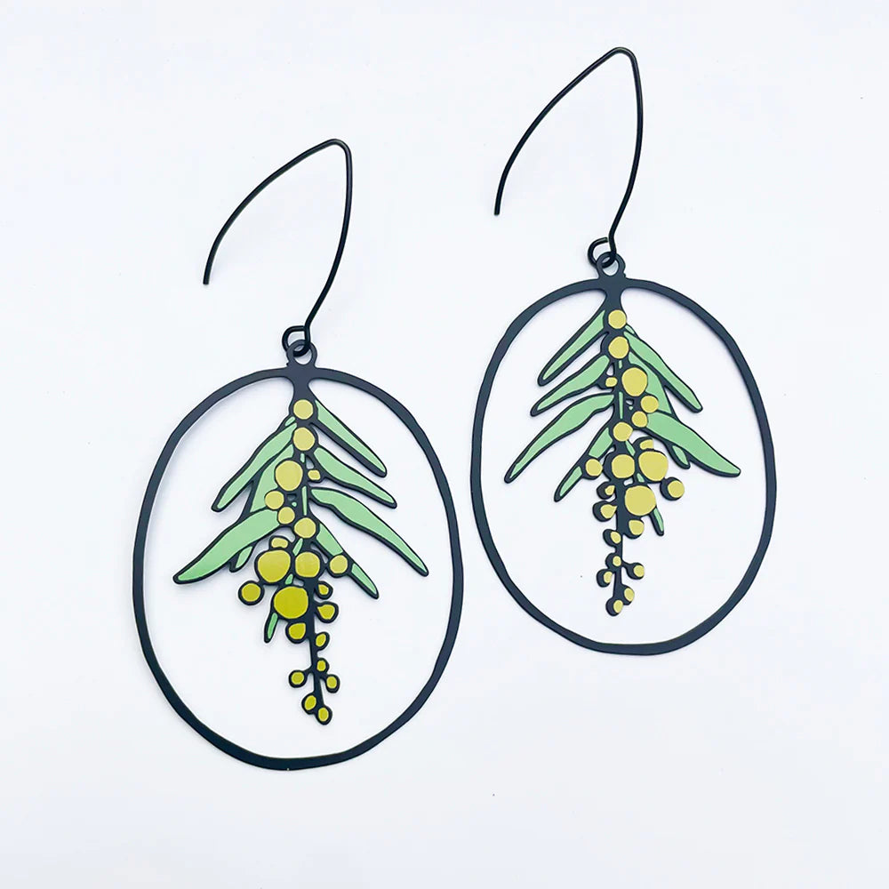 Denz earrings - Wattle