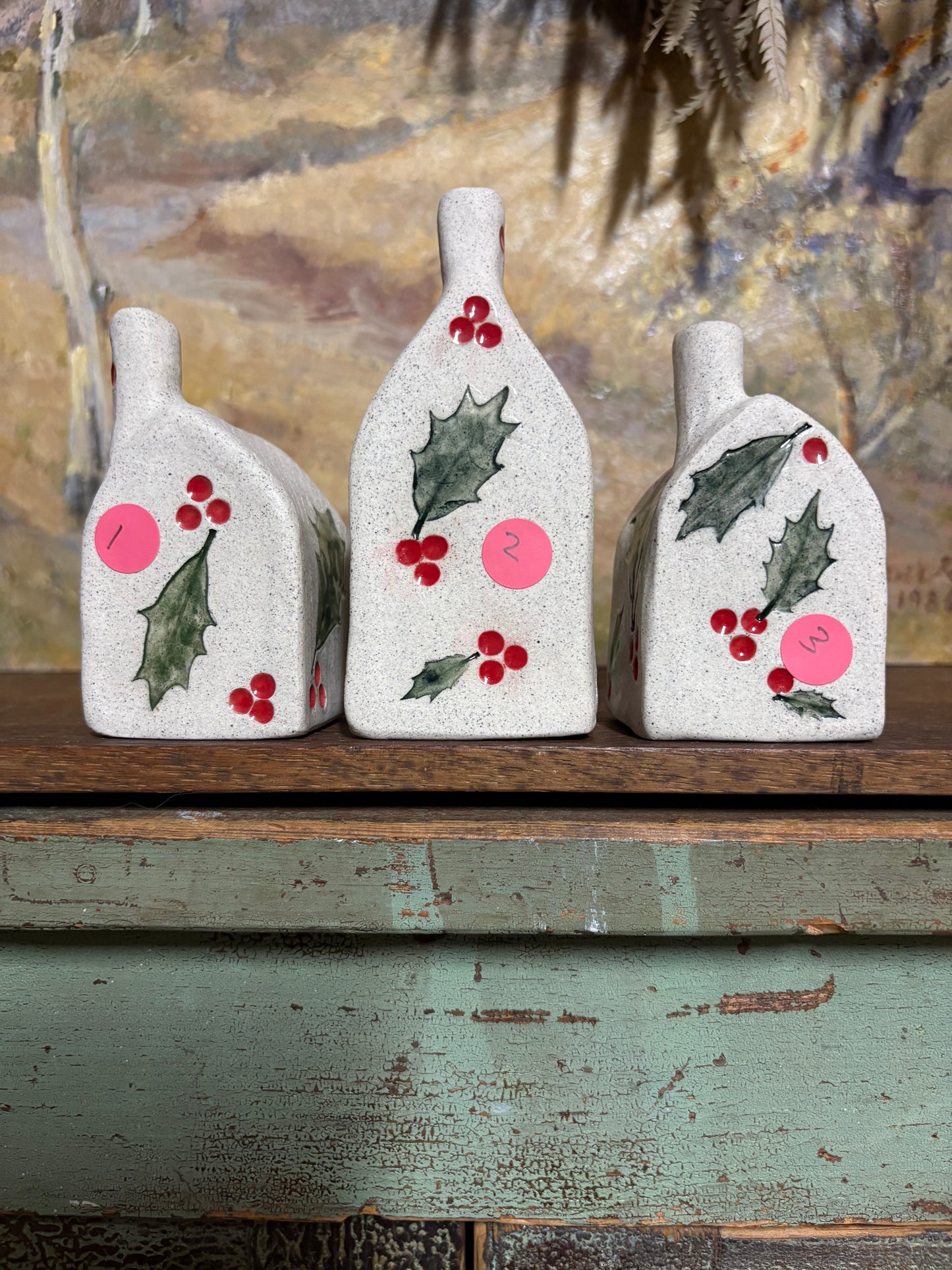 Handmade Ceramic Flower House Vases - Holly