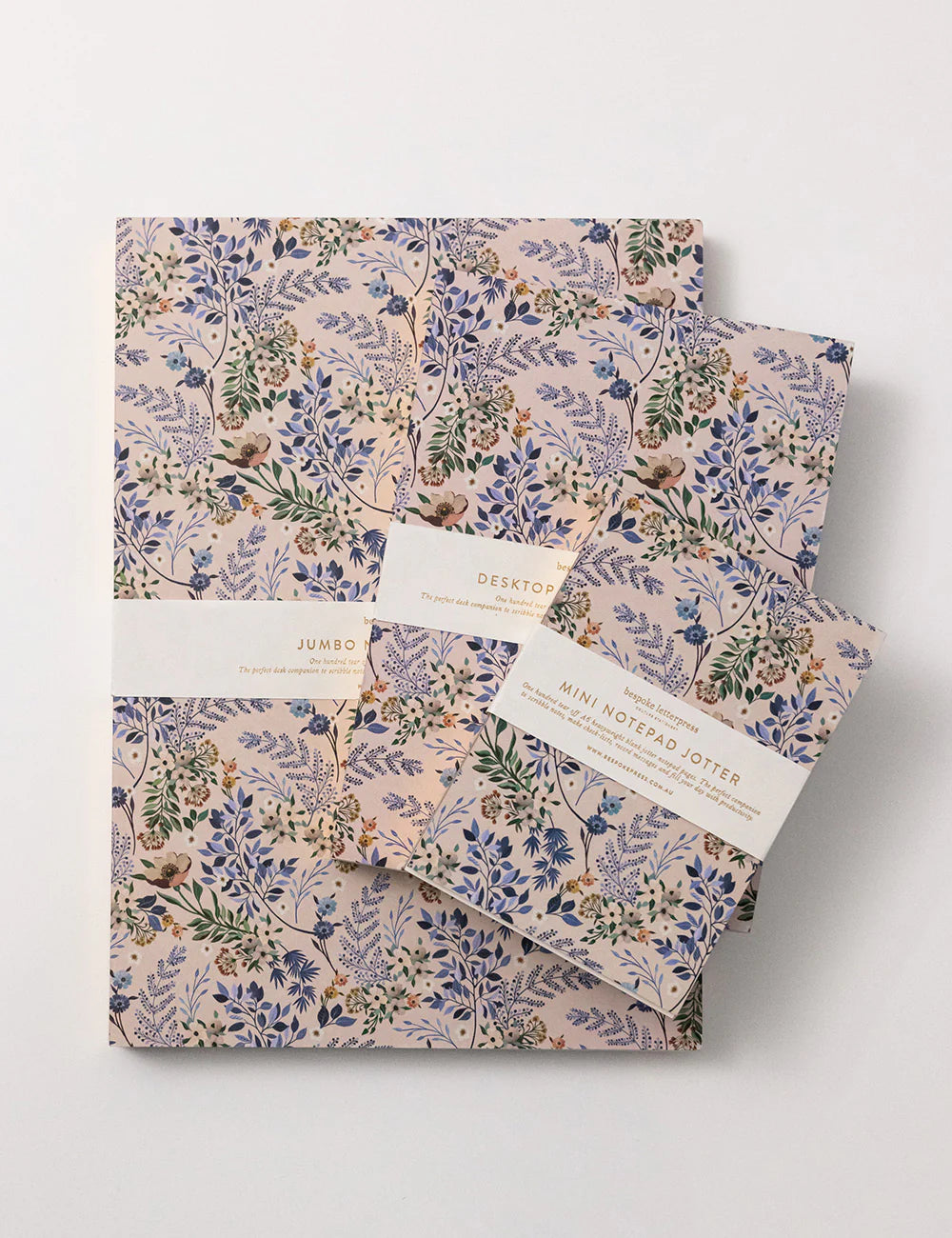 Bespoke Letterpress - Bluebuds Notepad Desktop Jotter