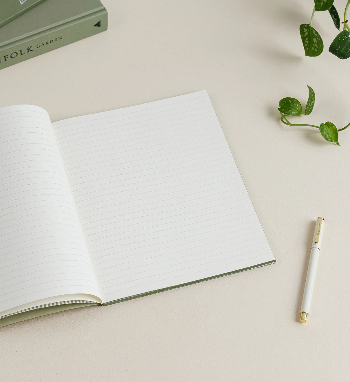 Emma Kate Co - Olive Stripe A4 Lined Notebook