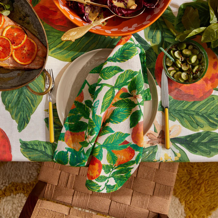 Tangelo Multi Linen Tablecloth - Medium