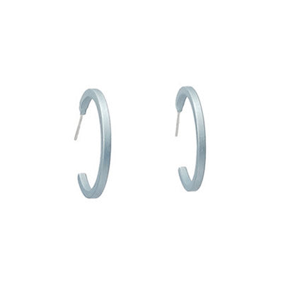 Kalinowski Jewellery Anodised Aluminium Small Hoops - Dusky Blue