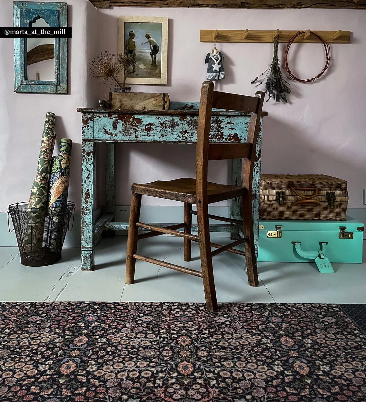 Beija Flor - Bohemian Spring Garden Vinyl Runner (50cm x 120cm)