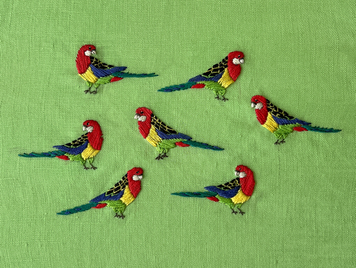 Lily Upton Eastern Rosella Stick and Stitch Kit