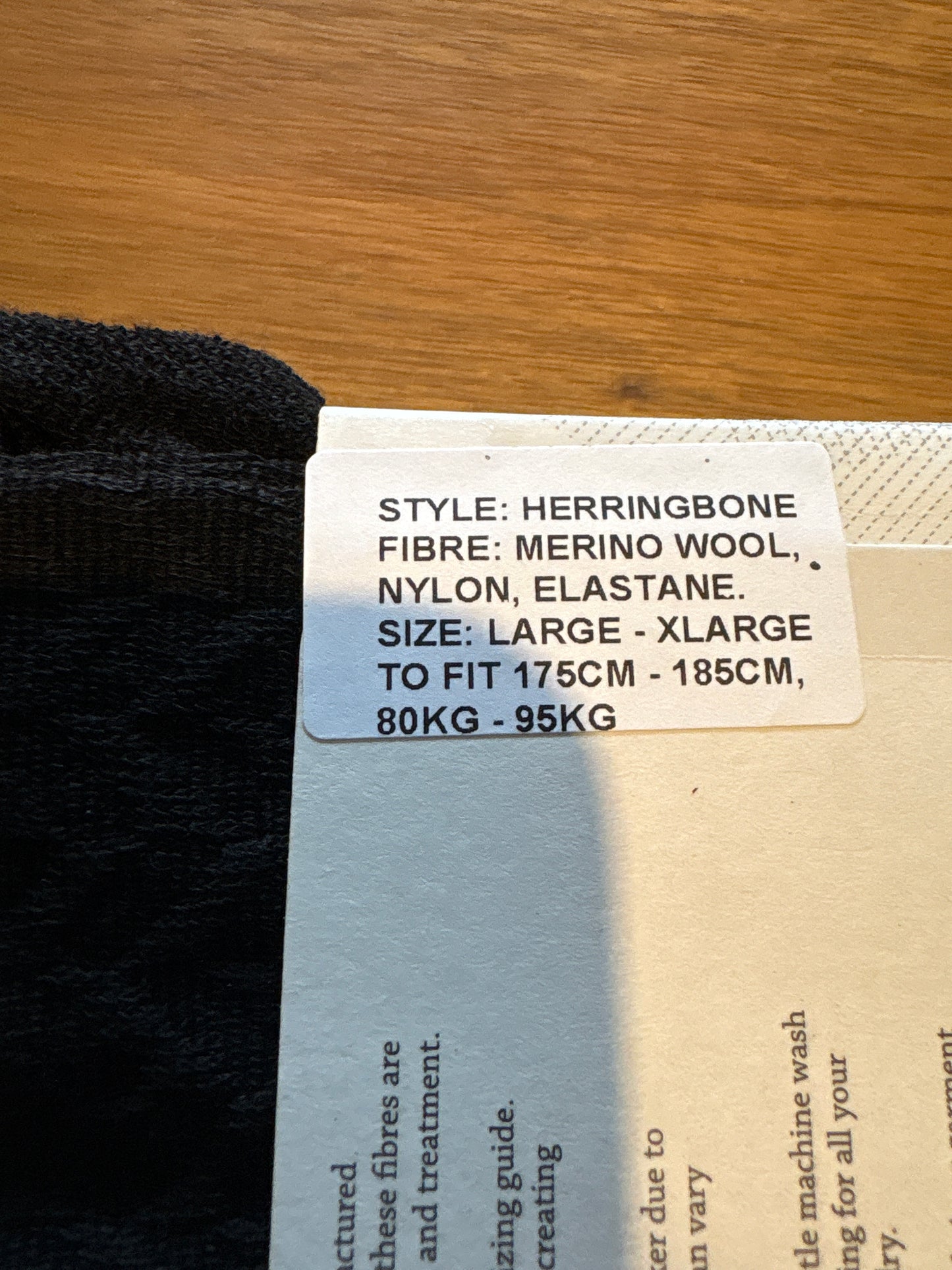 Tightology Herringbone Wool Tights - Black