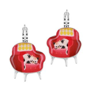 Taratata Jewellery - Chanapé Lever Back Earrings - Red