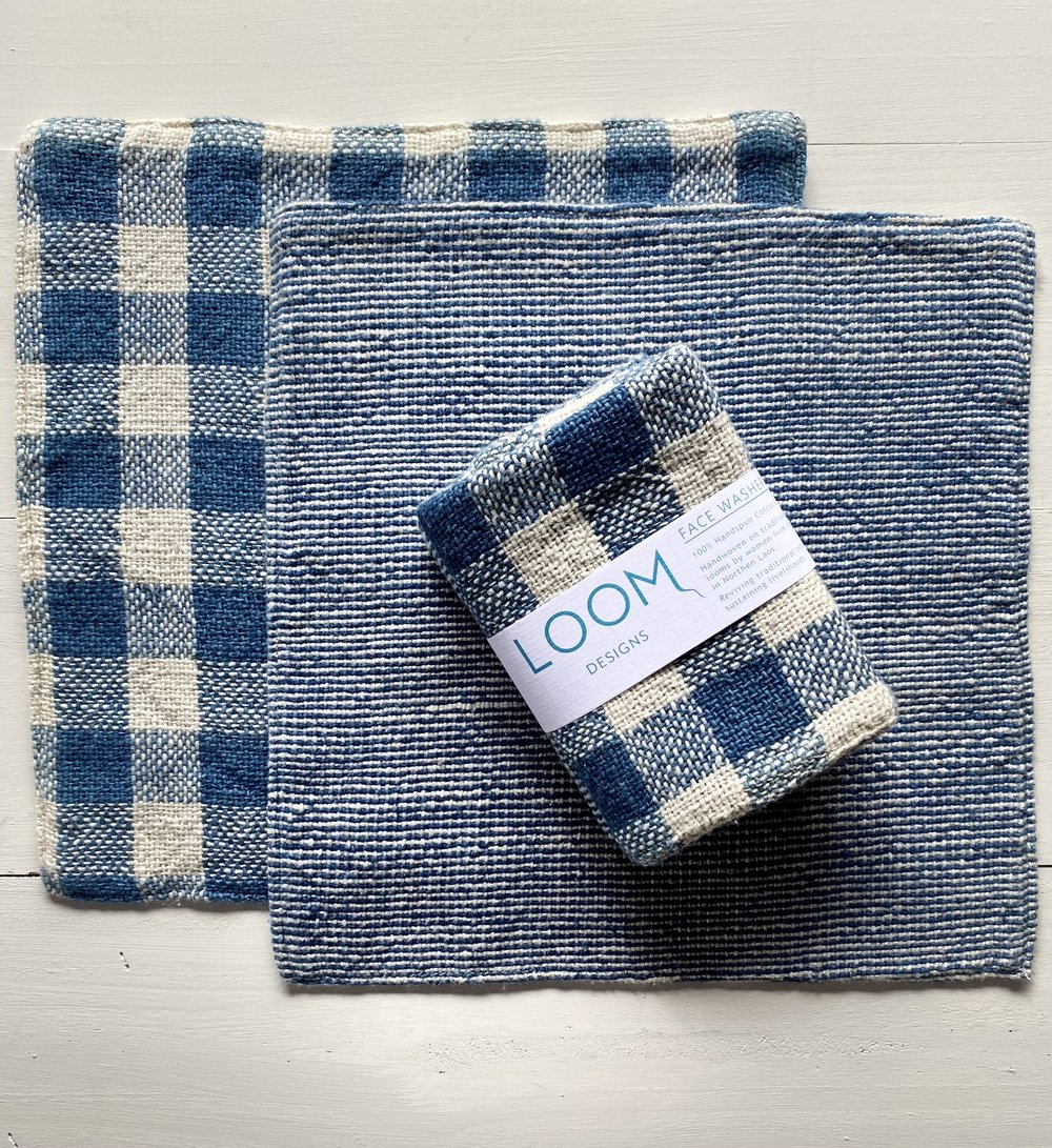 Loom Cotton Face Washers - 2 pack