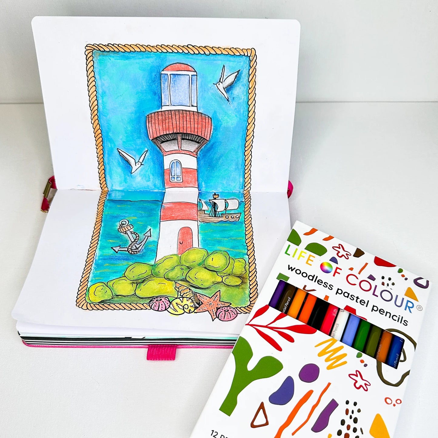 Life of Colour - Woodless Pastel Pencils (Earth colours) Set of 12