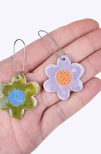 Togetherness Ceramic Earrings - Hand Picked