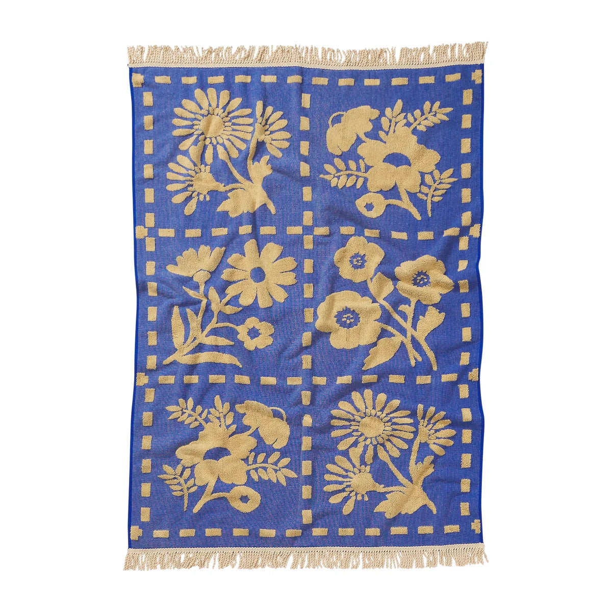 Sage and Clare Bath Sheet Aja Ultramarine