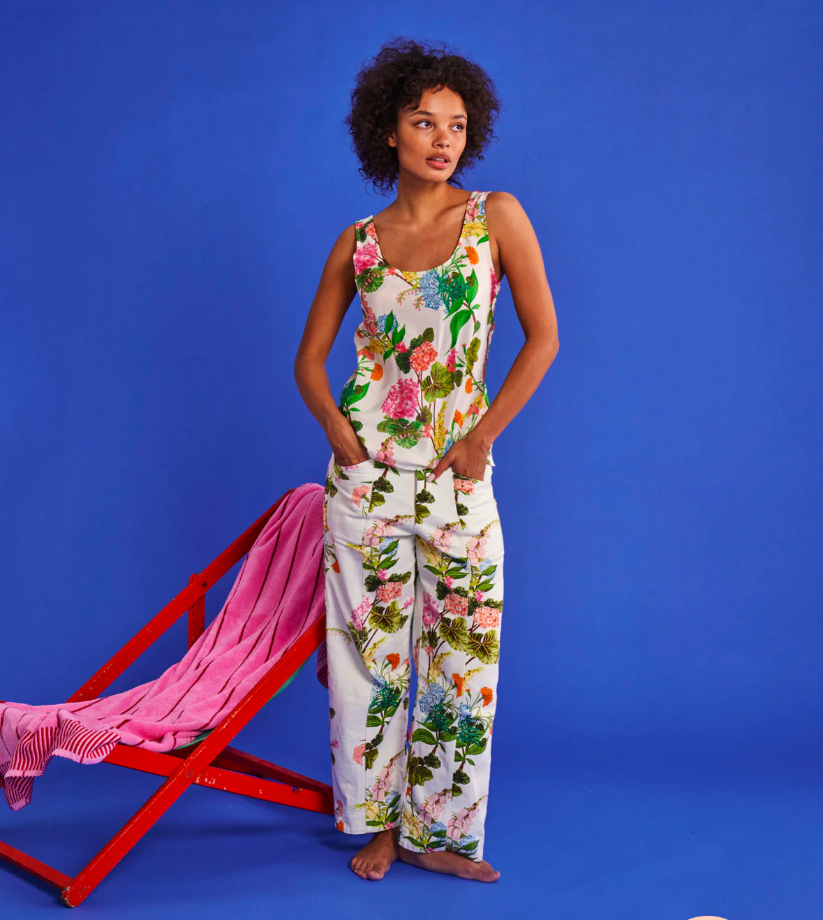 BOUQUET BEAUTY DENIM PANTS