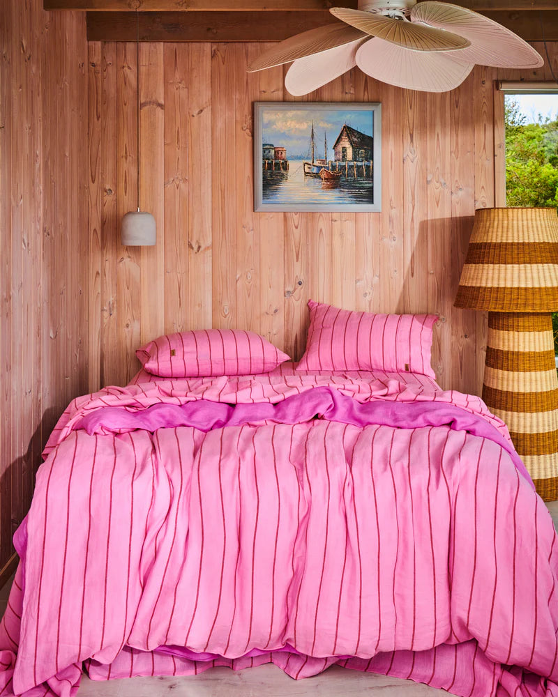 Kip and Co Iced Vovo Stripe Linen Pillowcases