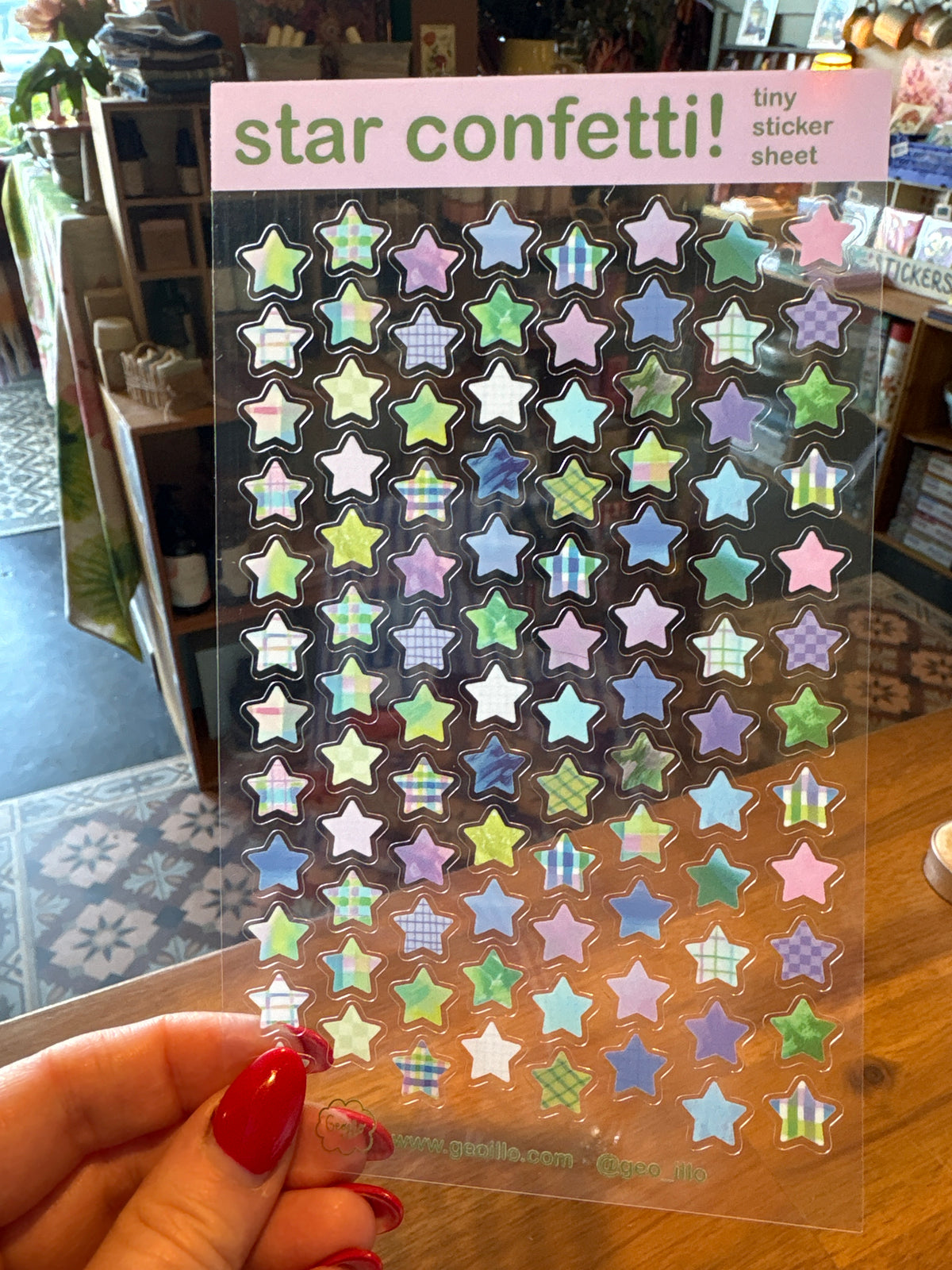 Geo Illo Star Confetti Sticker Sheet
