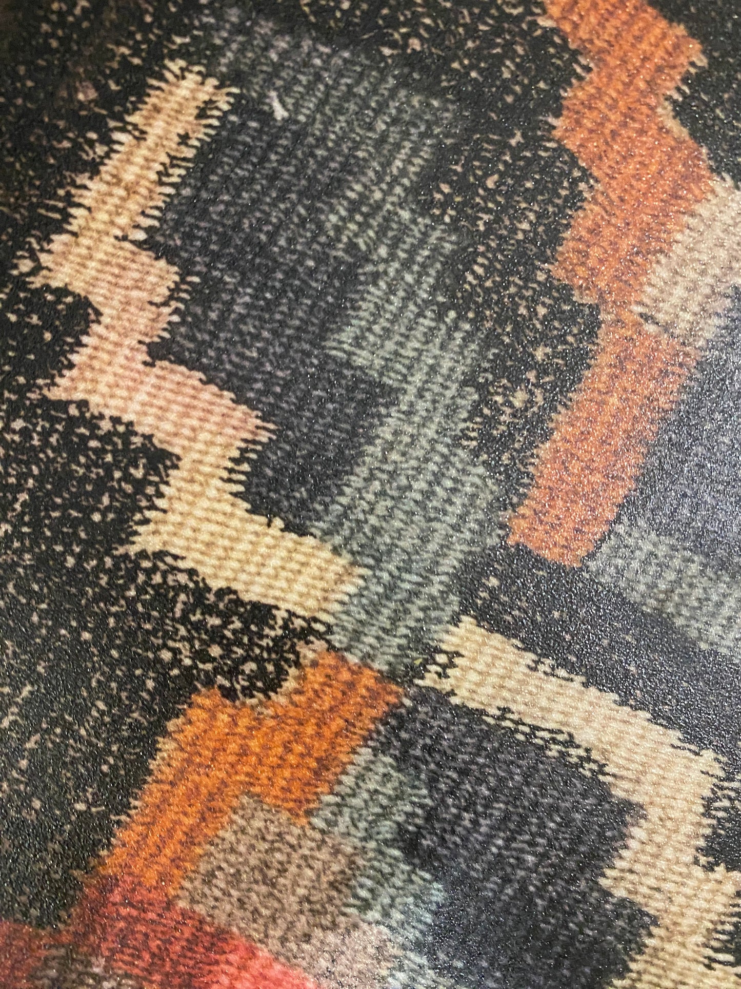 Beija Flor - Mary Black Rug Vinyl Runner 50cm x 120cm
