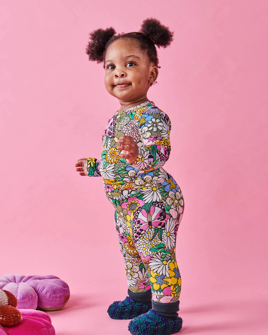 Kip and Co Drop Baby Crotch Pants - Bliss Floral