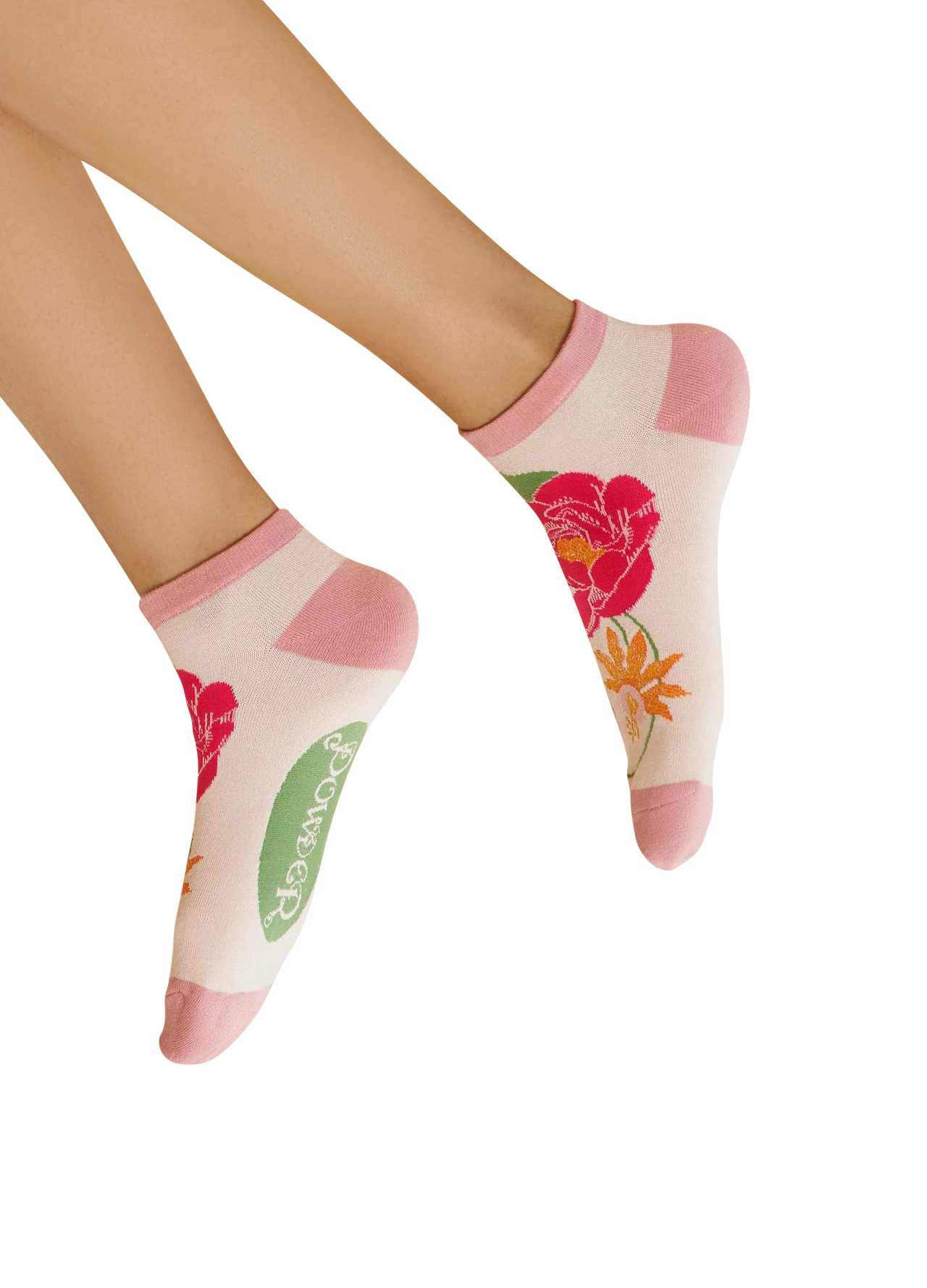 Powder Trainer Socks - Tropical Flora