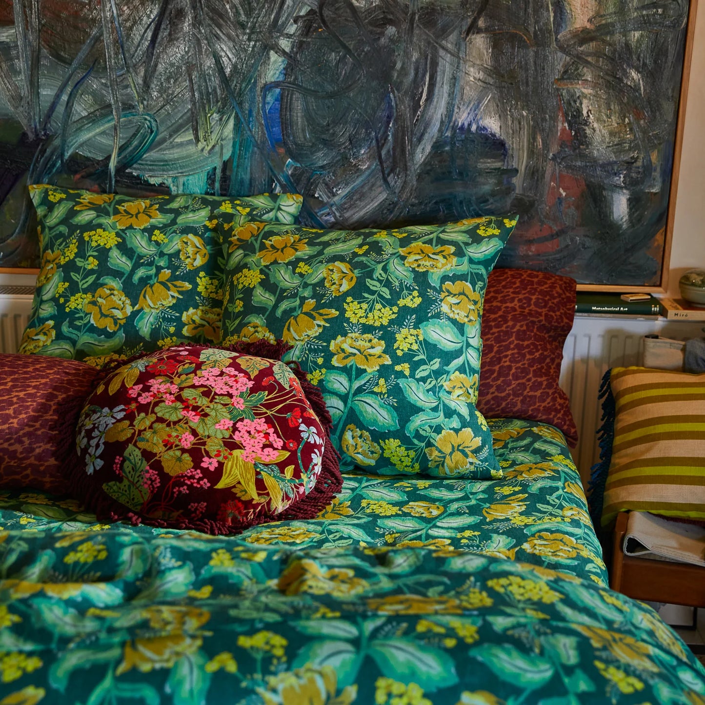 Sage and Clare Margot Euro Pillowcases - Forest