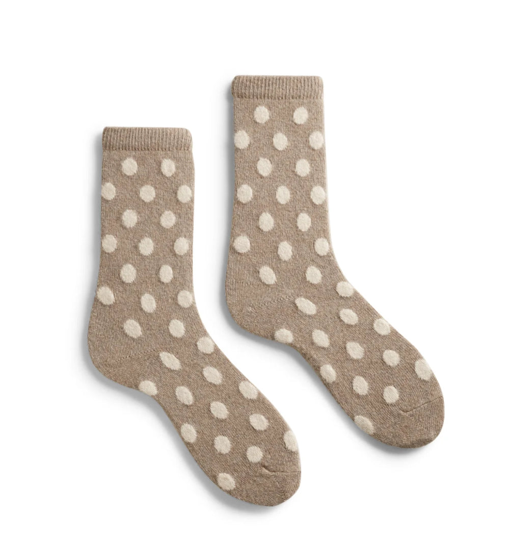 lisa b Women’s Merino Wool and Cashmere Socks - Dot