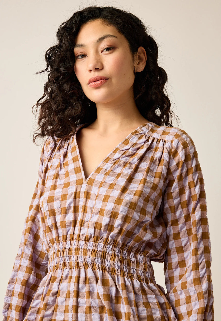 Lucia Check Blouse - Nancybird