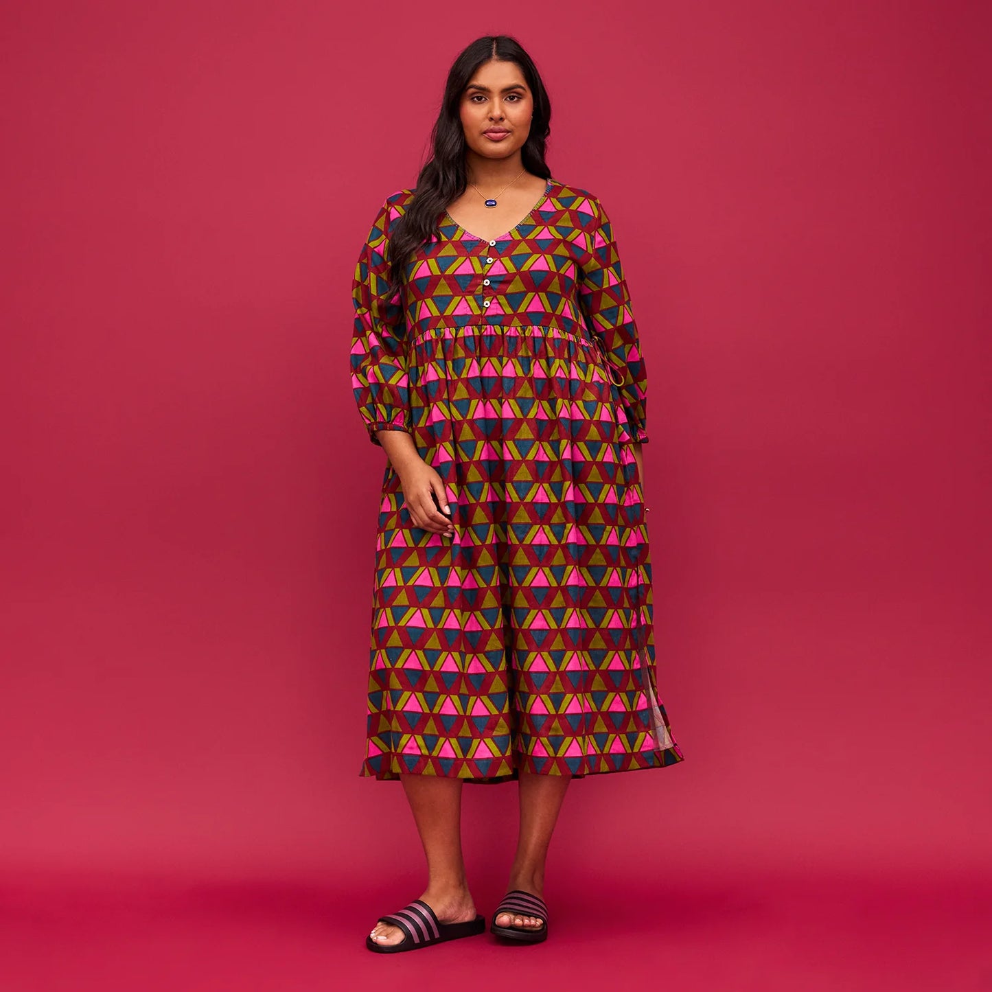 Sage and Clare Pirro 3/4 Sleeve Maxi Dress