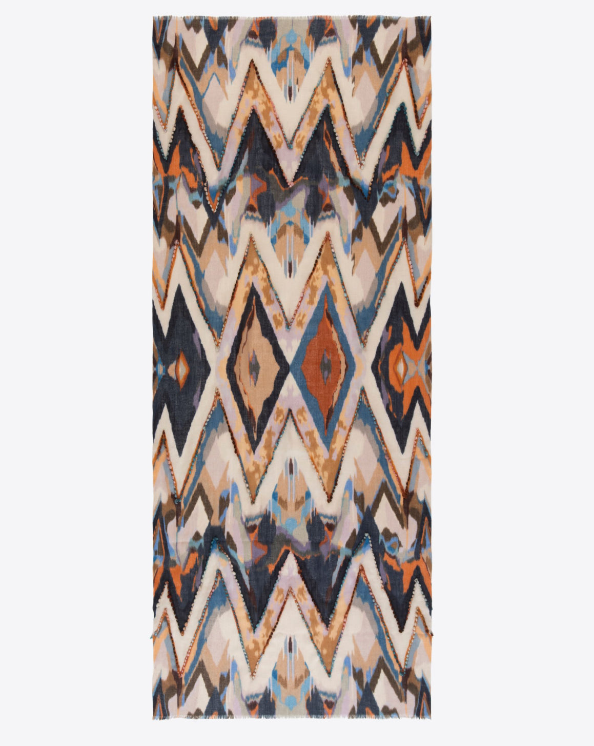 Dlux Sienna Wool Embroidered Scarf
