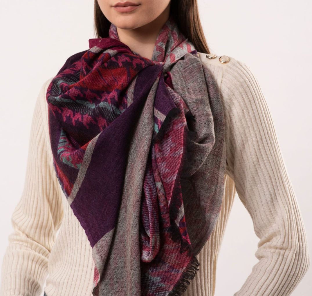 DLux Agnes Herringbone Wool Scarf