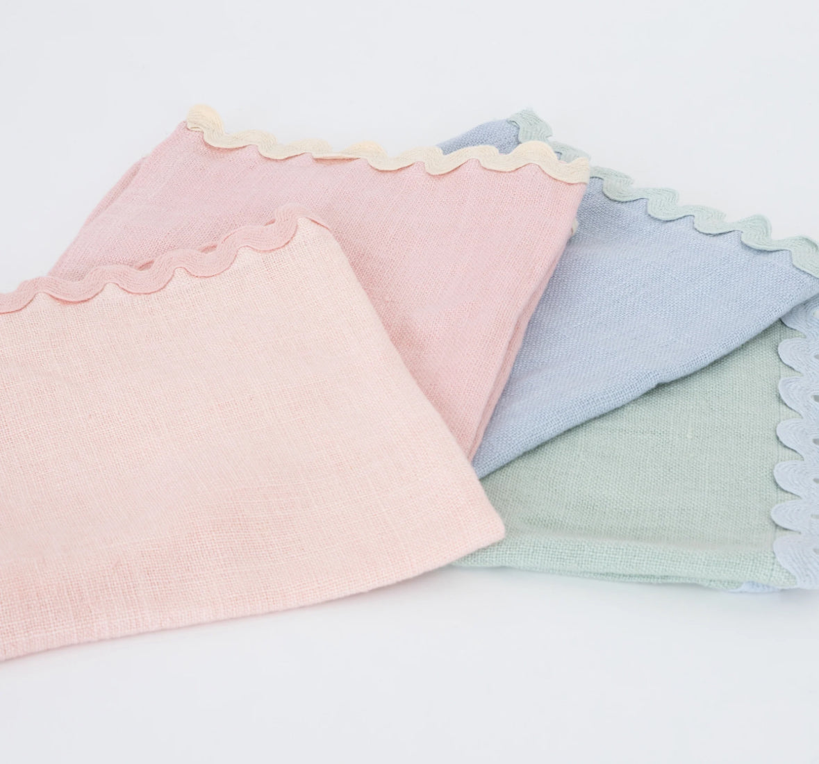Meri Meri Ric Rac Linen Napkins - pastel