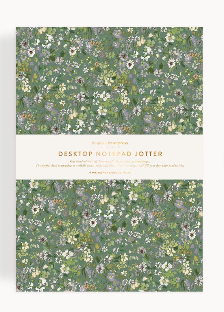 Bespoke Letterpress - Summer Perennial Notepad Desktop Jotter