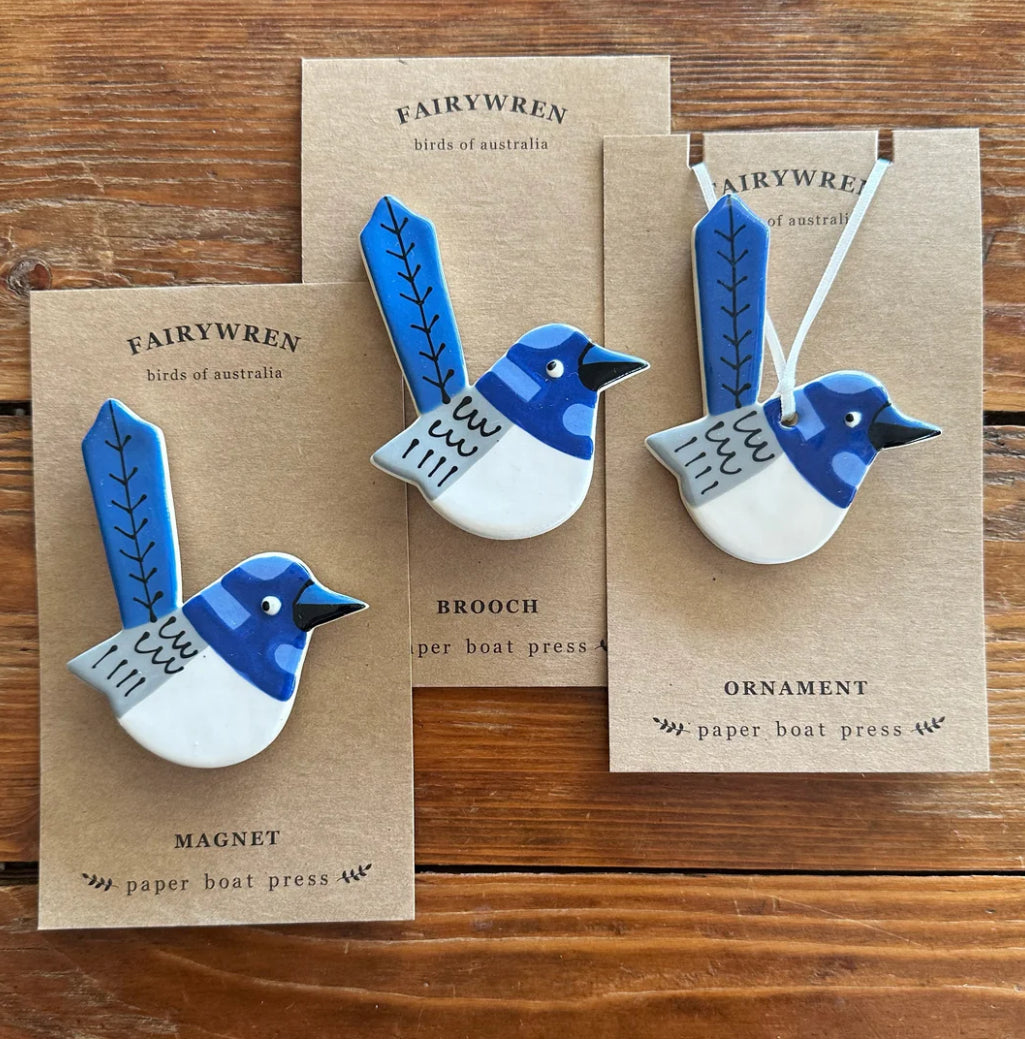 Paper Boat Press Ceramic Fairy Wren
