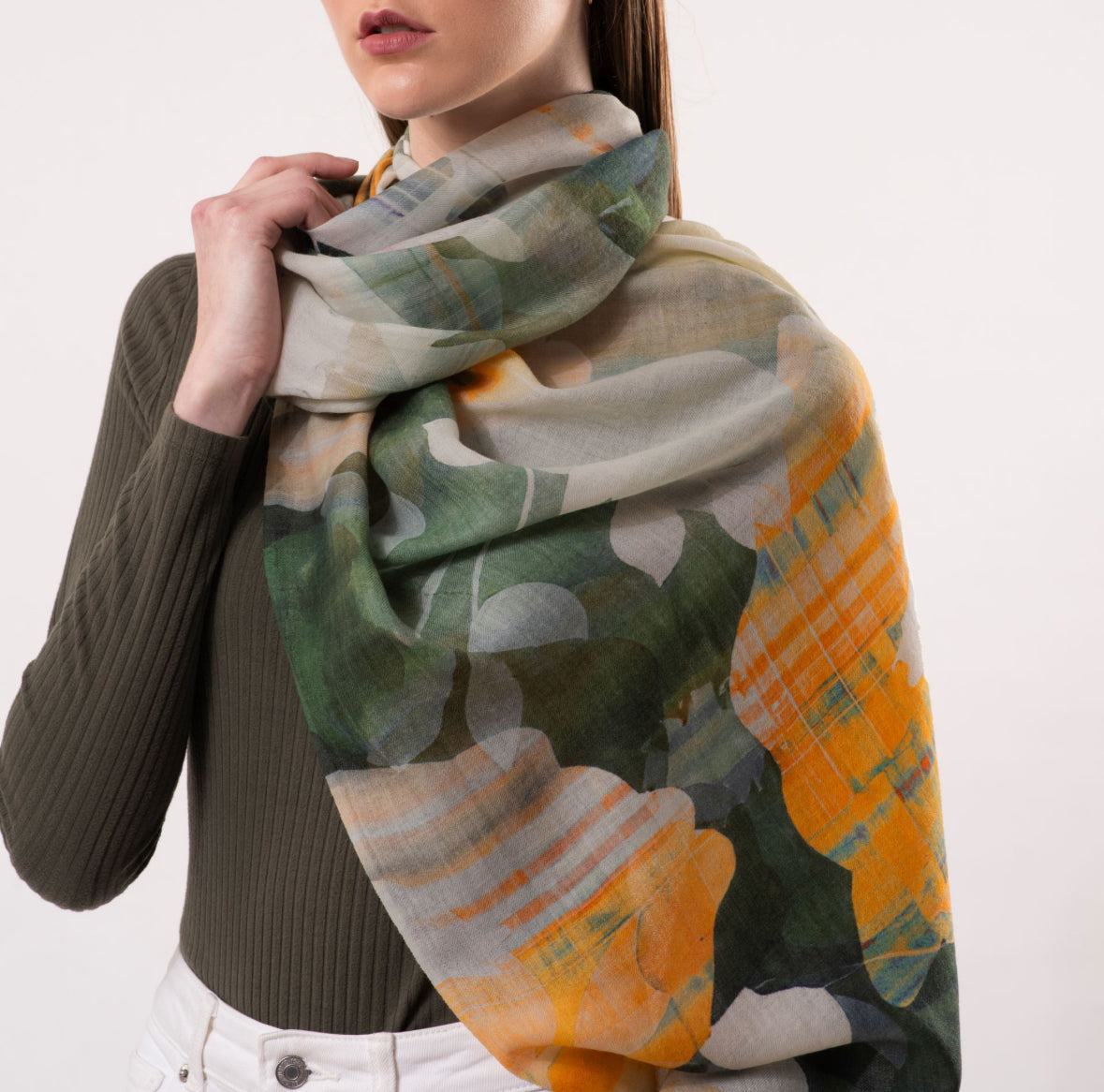 DLux Georgia Floral Print Scarf