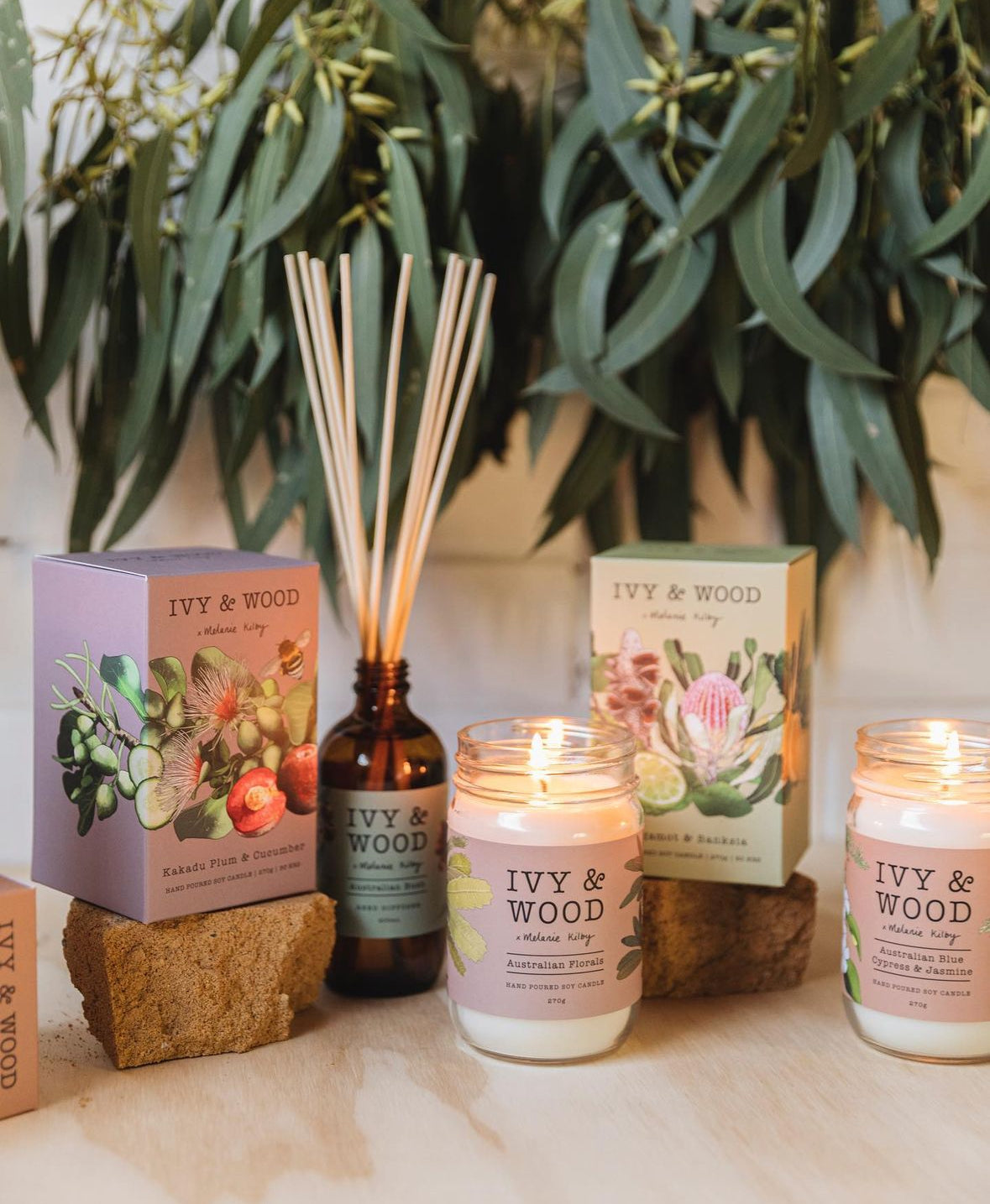Ivy and Wood Candle - Australian Bush