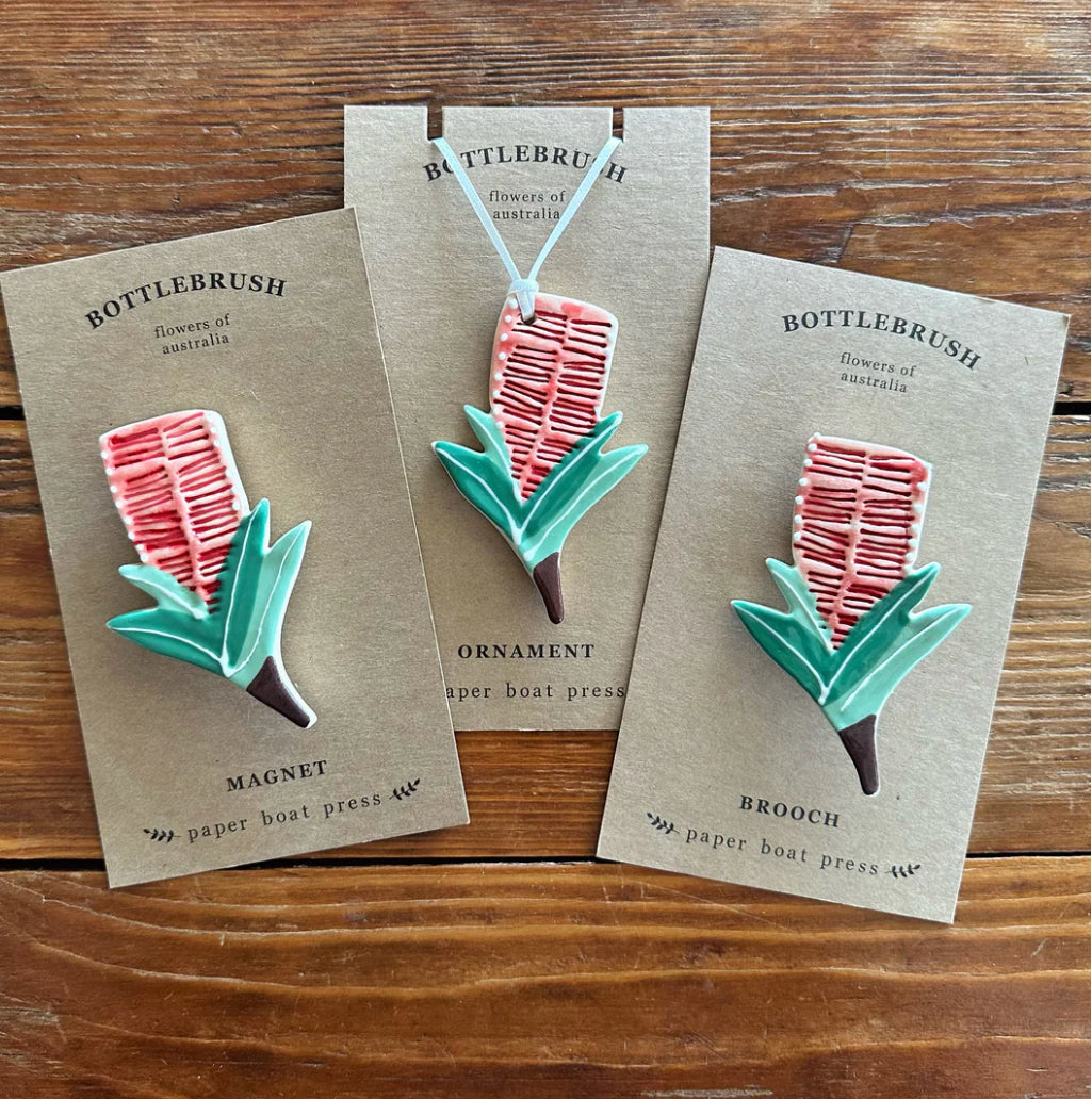 Paper Boat Press Ceramic Bottlebrush