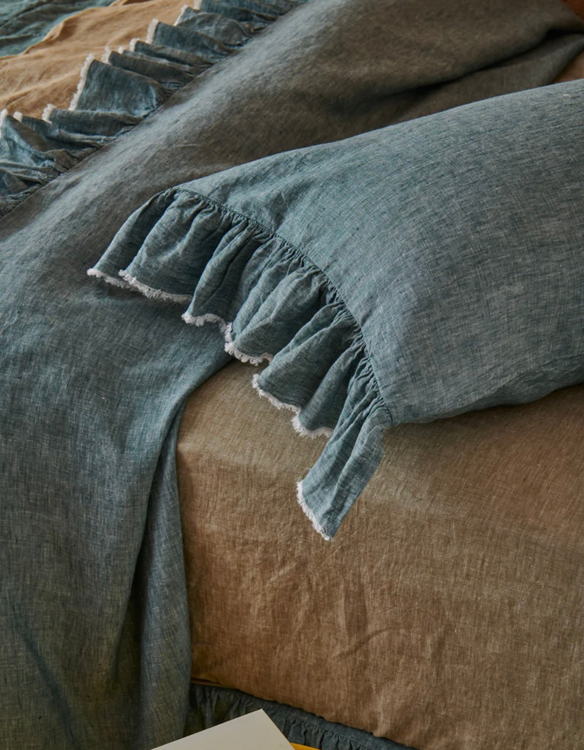 Society of Wanderers - Spruce Linen Pillowcases