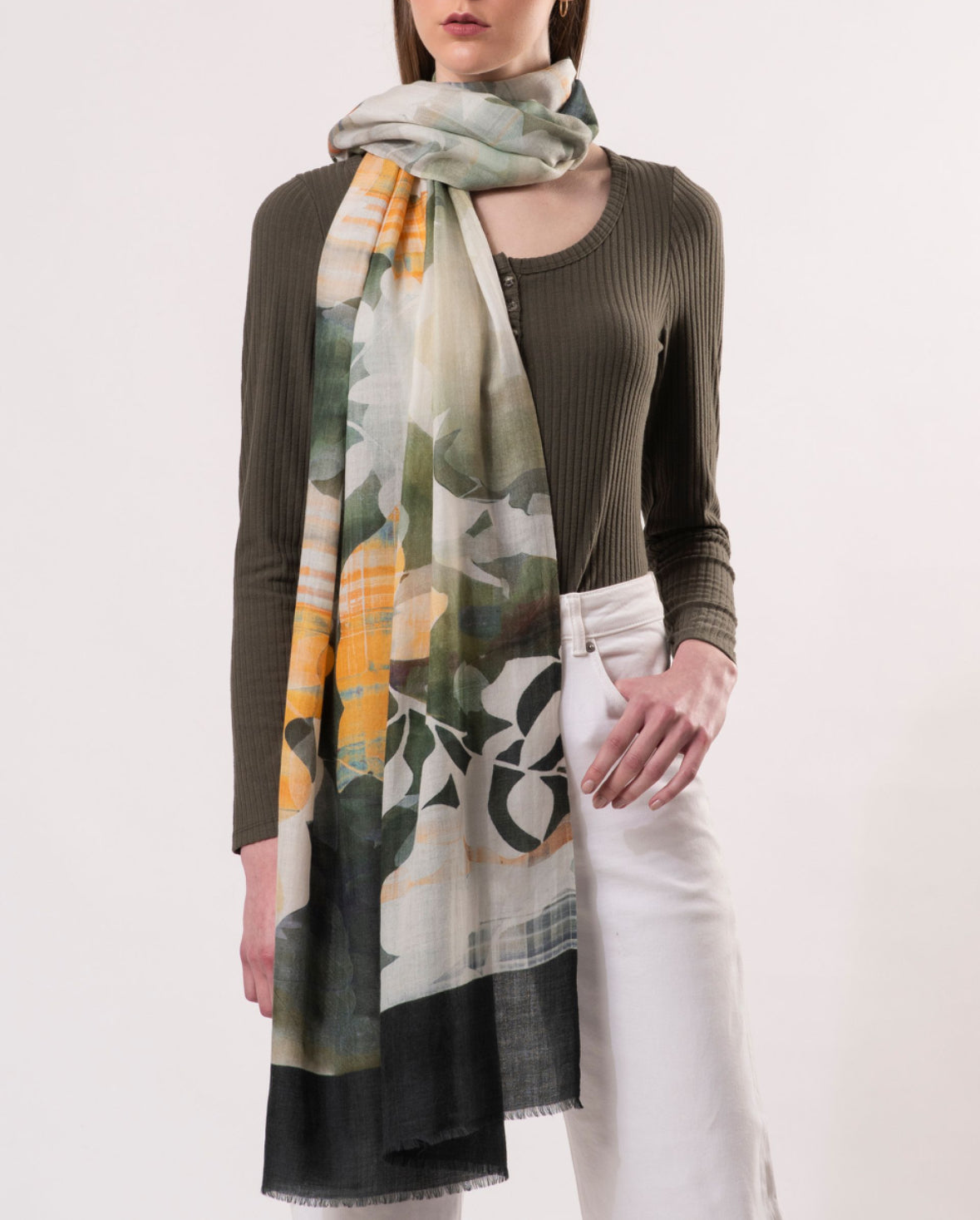 DLux Georgia Floral Print Scarf