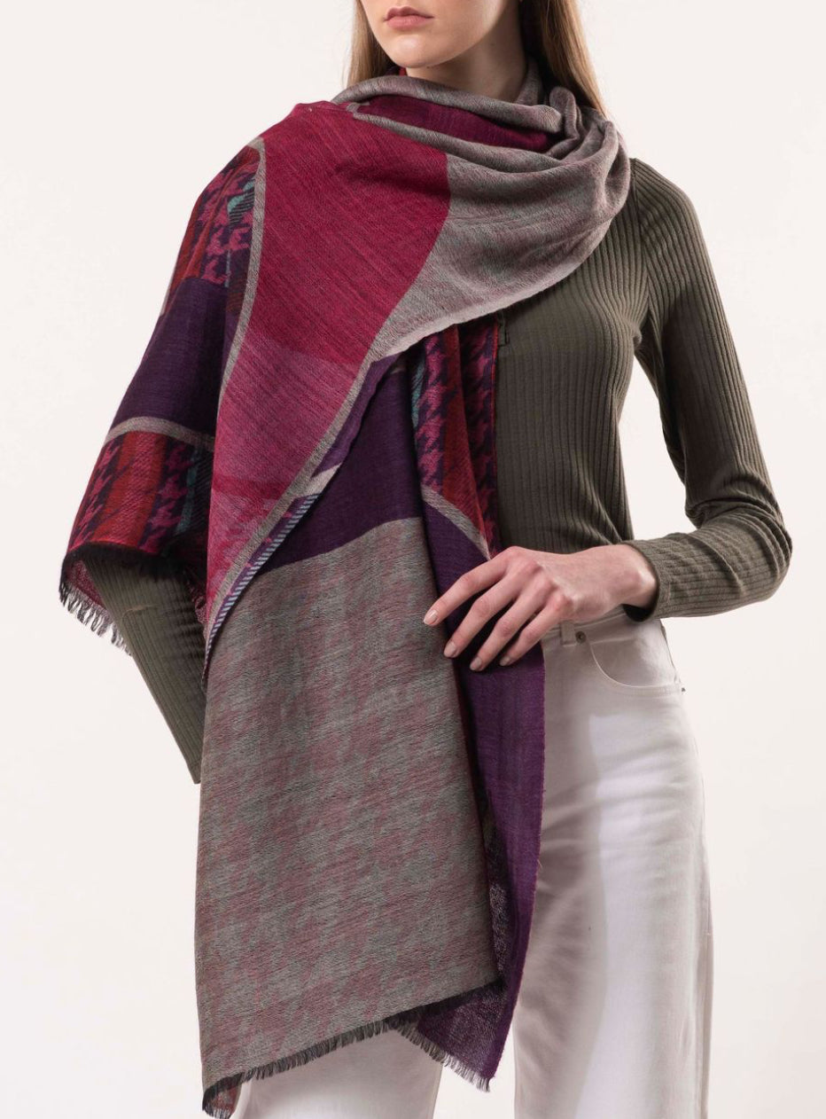DLux Agnes Herringbone Wool Scarf