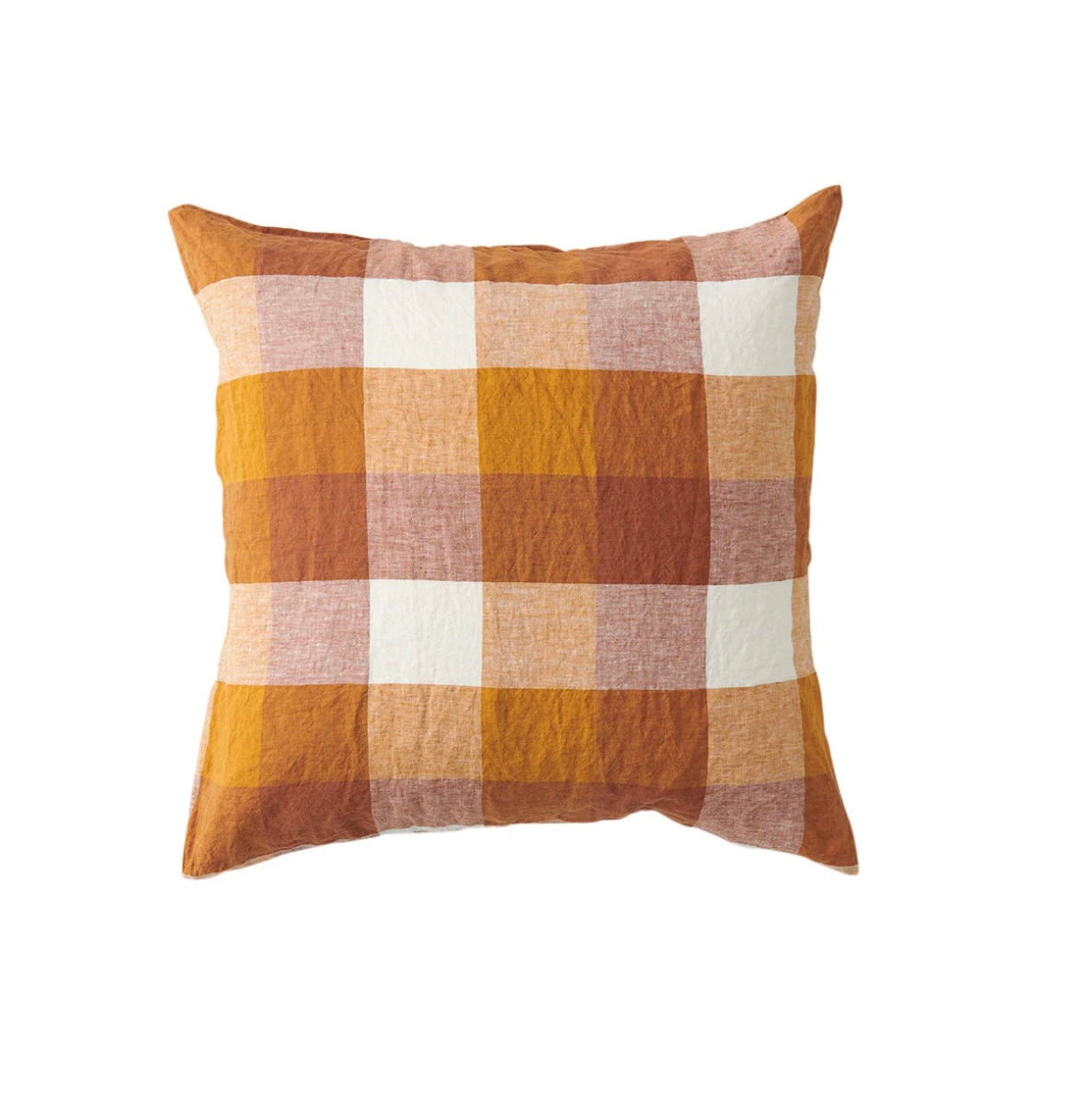 Society of Wanderers - Biscuit Check Linen Pillowcases