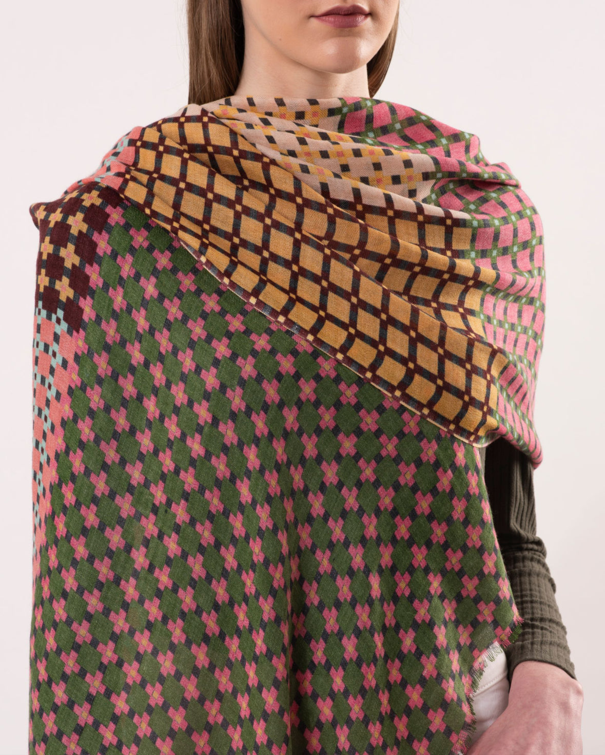 DLux Pixel Check Modal Scarf