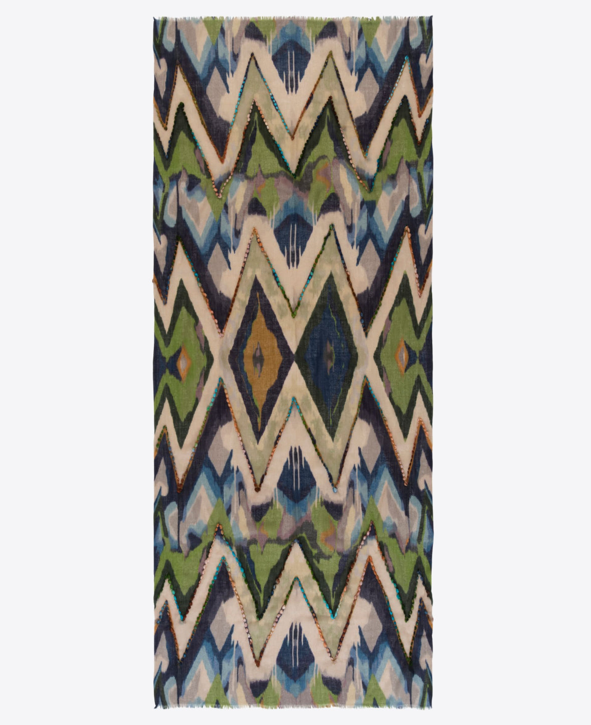 Dlux Sienna Wool Embroidered Scarf