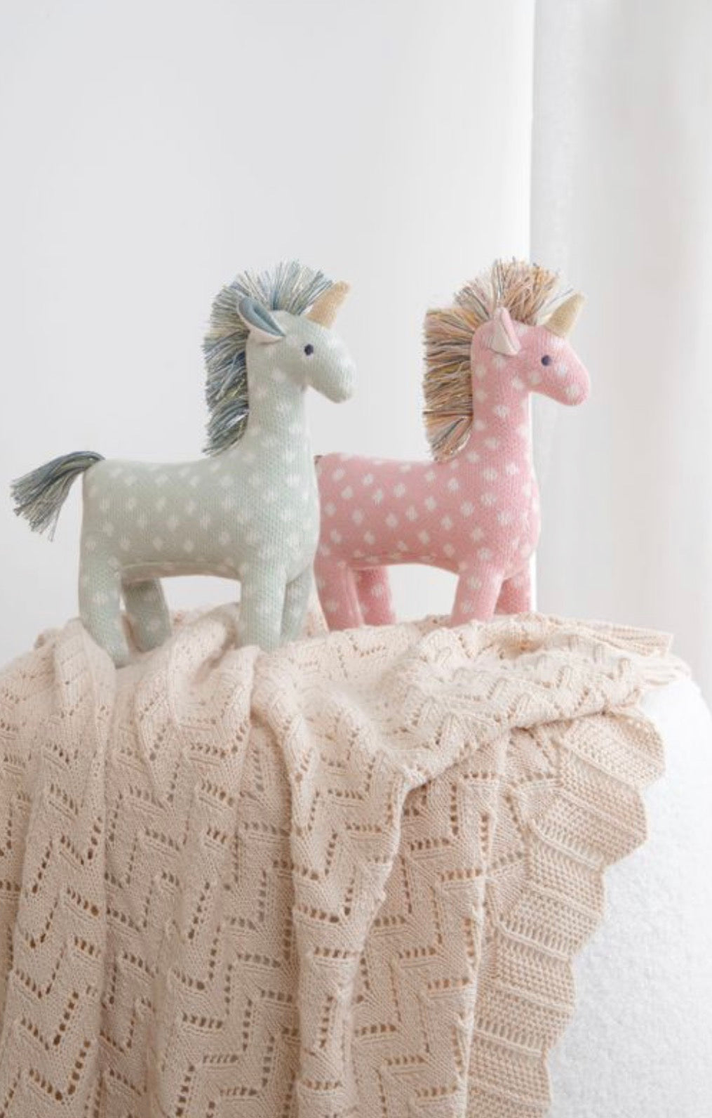 Unicorn Knit Rattle Toy